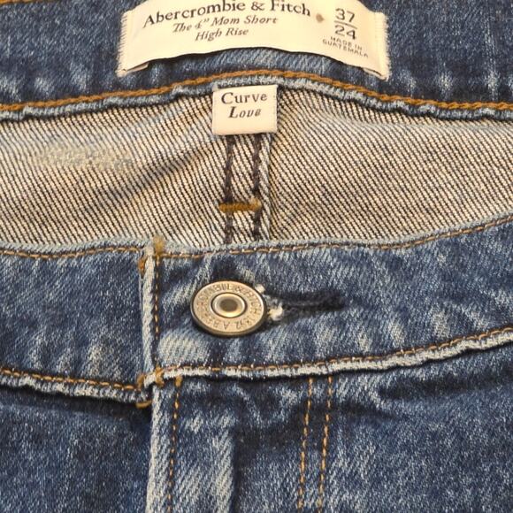 Abercrombie and fitch 4" mom high rise shorts med wash Plus Size 24 New! - Picture 13 of 14